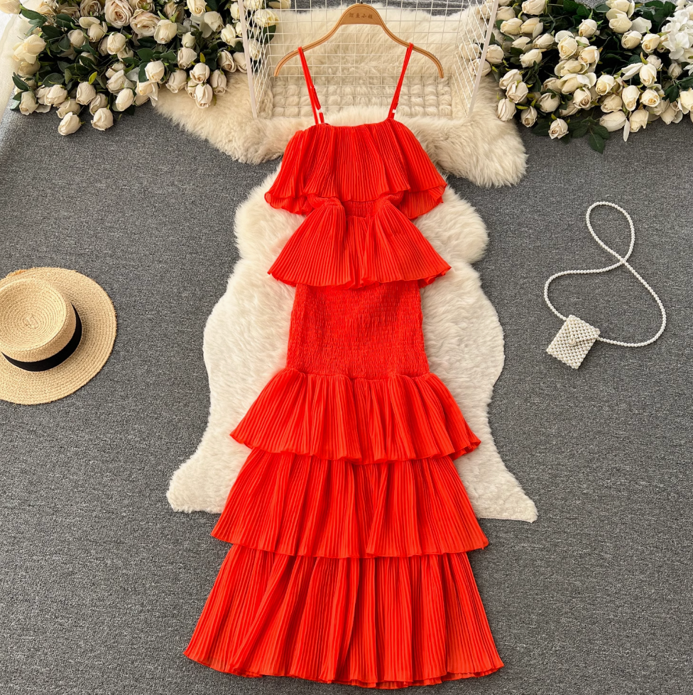 Sweetie Ruffled Slip Cake Dress