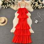 Sweetie Ruffled Slip Cake Dress