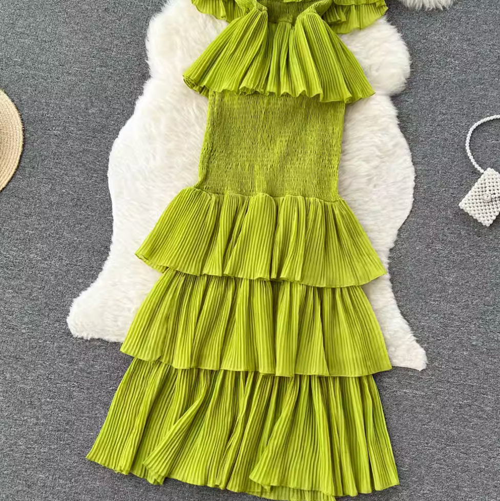 Sweetie Ruffled Slip Cake Dress