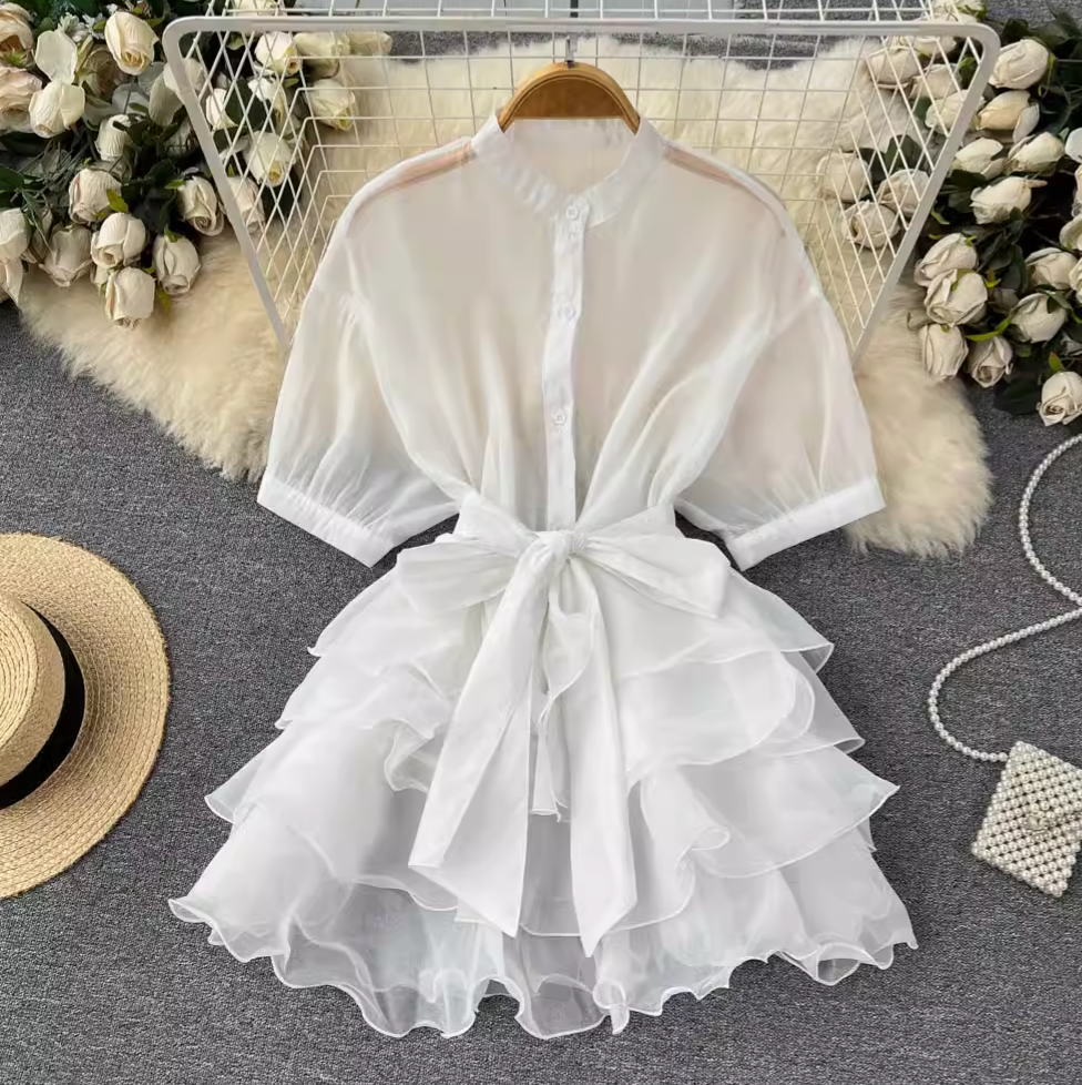 Niche Bow-tie Ruffled Shirt