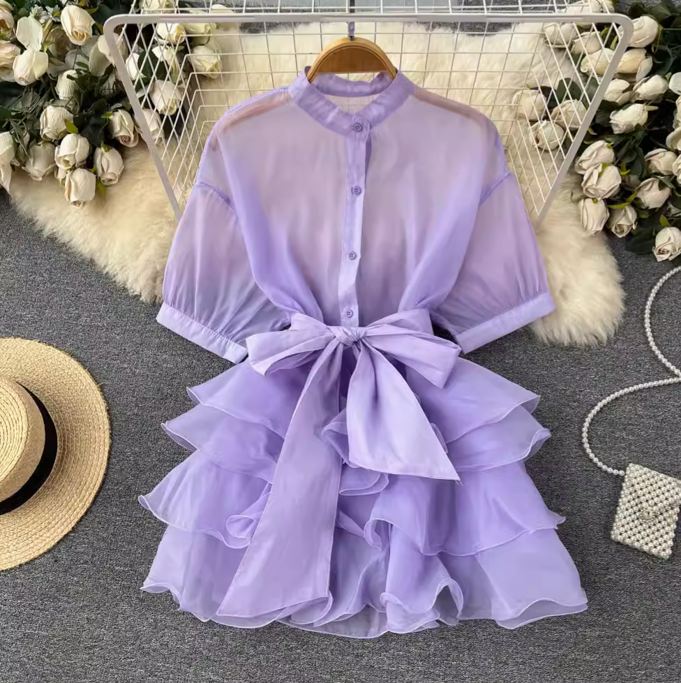 Niche Bow-tie Ruffled Shirt