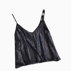 Chic Sequined Lace Patchwork Camisole
