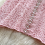 Courtly Puffy Sleeve Crochet Shirt