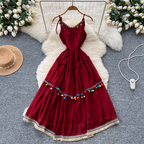 Vintage Fringed A-line Slip Dress