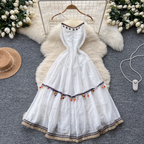 Vintage Fringed A-line Slip Dress
