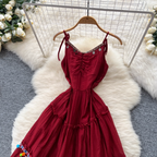 Vintage Fringed A-line Slip Dress
