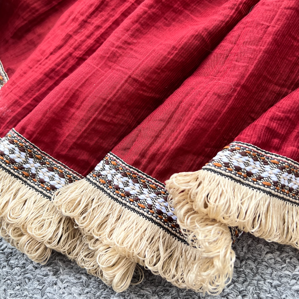 Vintage Fringed A-line Slip Dress