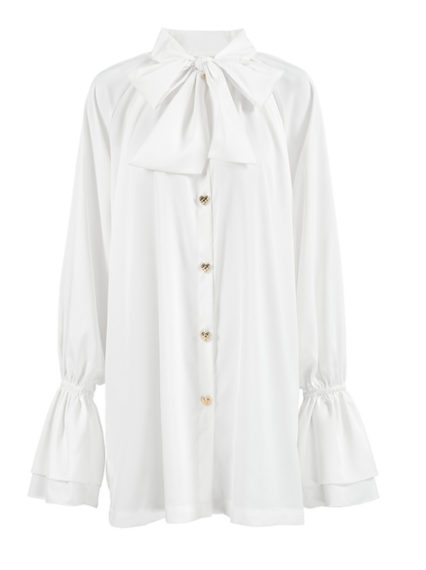 Courtly Solid Color Satin Shirt Dress