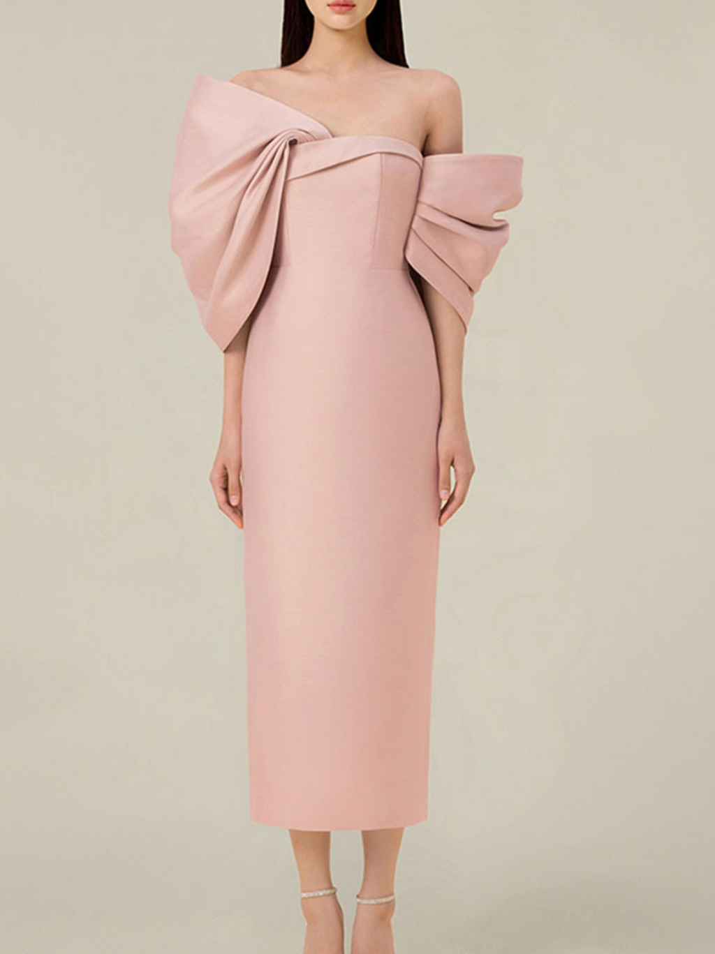 Niche Bow-tie Off-shoulder Dress