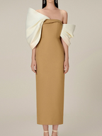 Niche Bow-tie Off-shoulder Dress