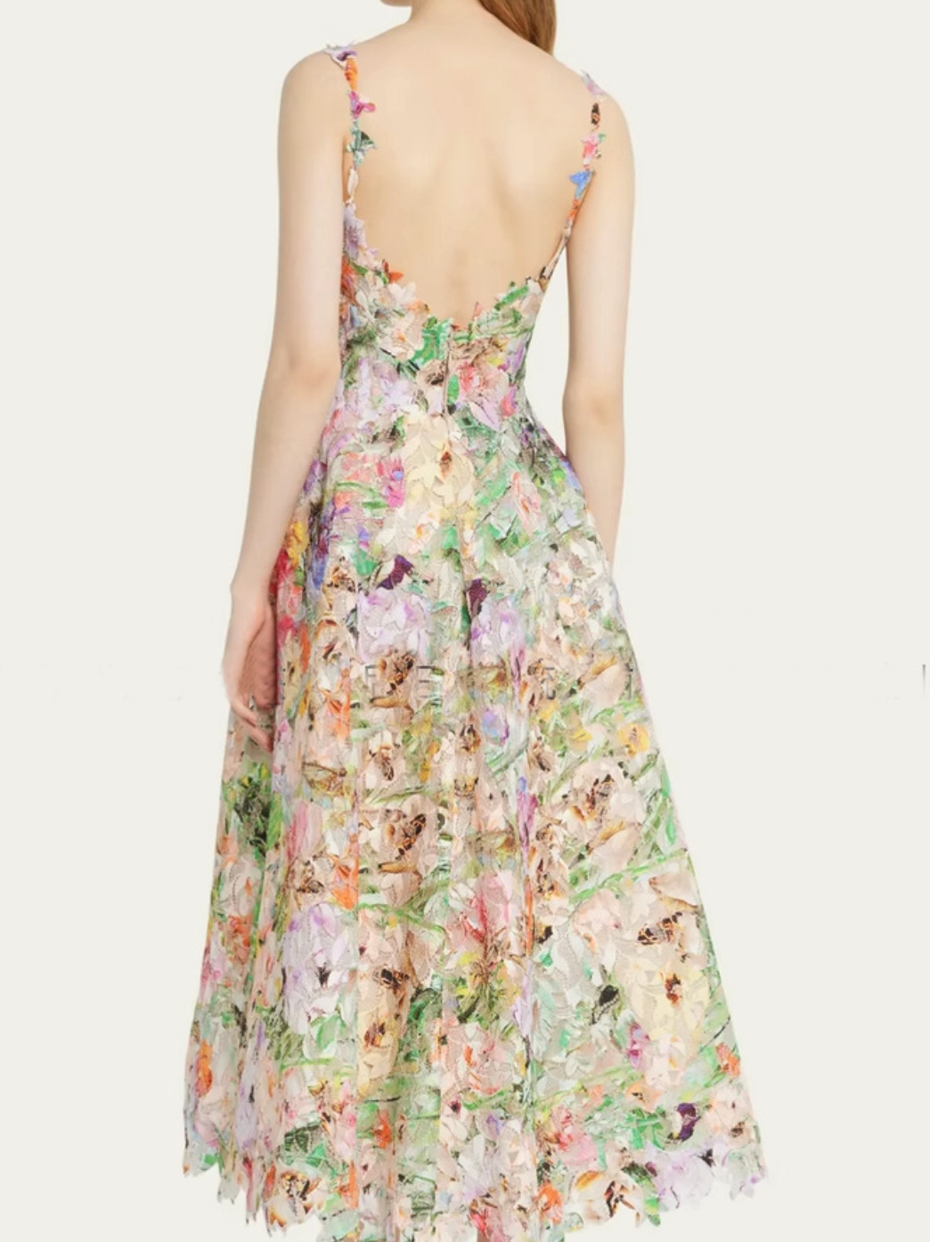 Sweetie Colorful Floral Hollowed Dress