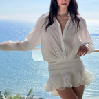 V-neck Ruffled Mesh White Shirt Dress