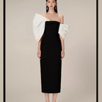Niche Bow-tie Off-shoulder Dress