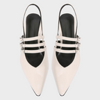 Buckle Embellished Pointed Toe High Heels