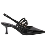 Buckle Embellished Pointed Toe High Heels