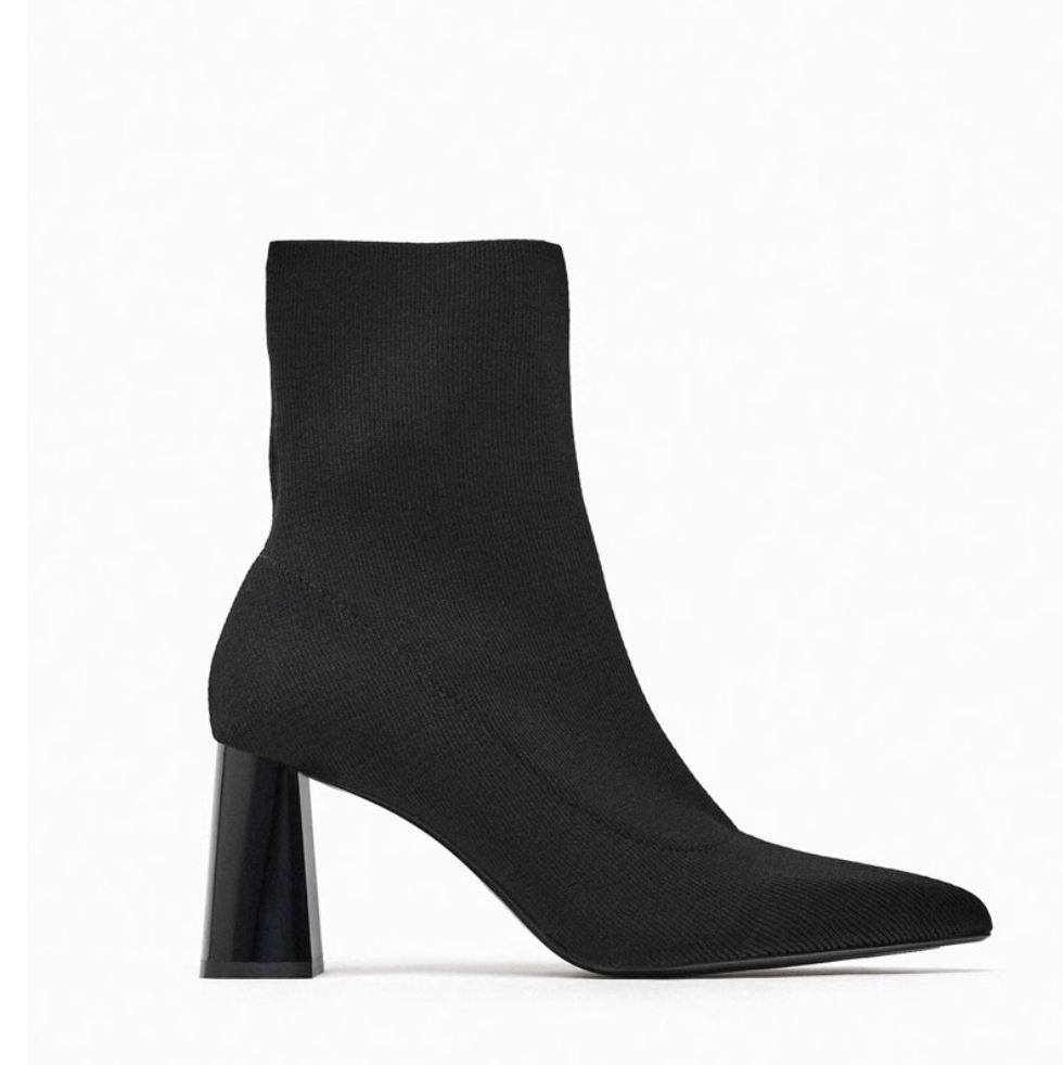 Vintage Pointed Toe Stretch Sock Boots