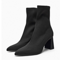 Vintage Pointed Toe Stretch Sock Boots