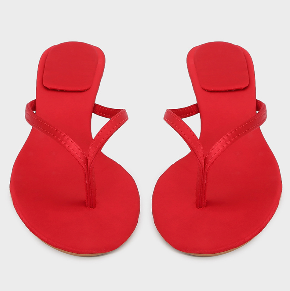 Clip Toe Mid Heel Flip Flops