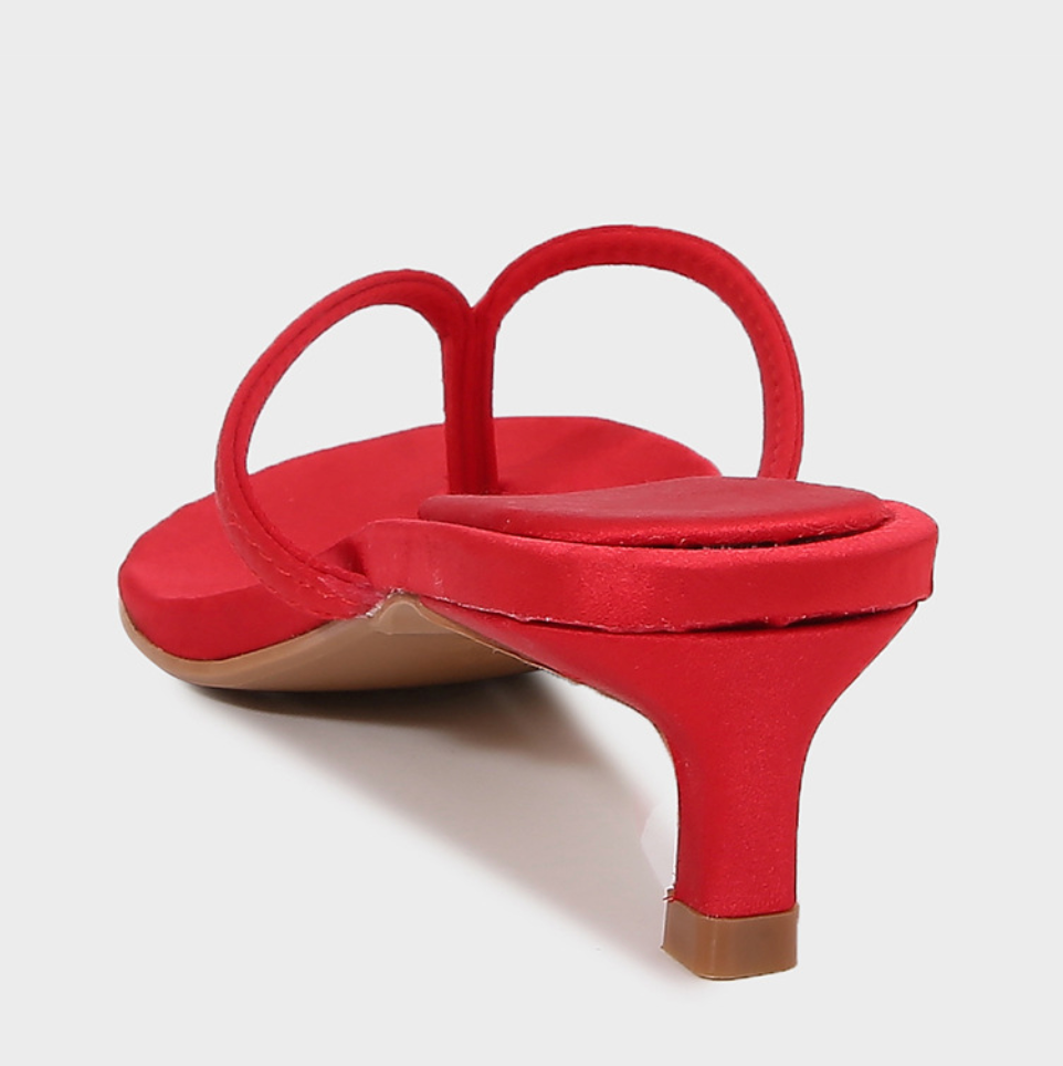 Clip Toe Mid Heel Flip Flops