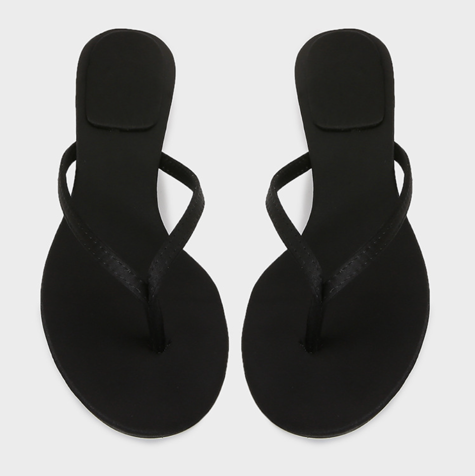 Clip Toe Mid Heel Flip Flops