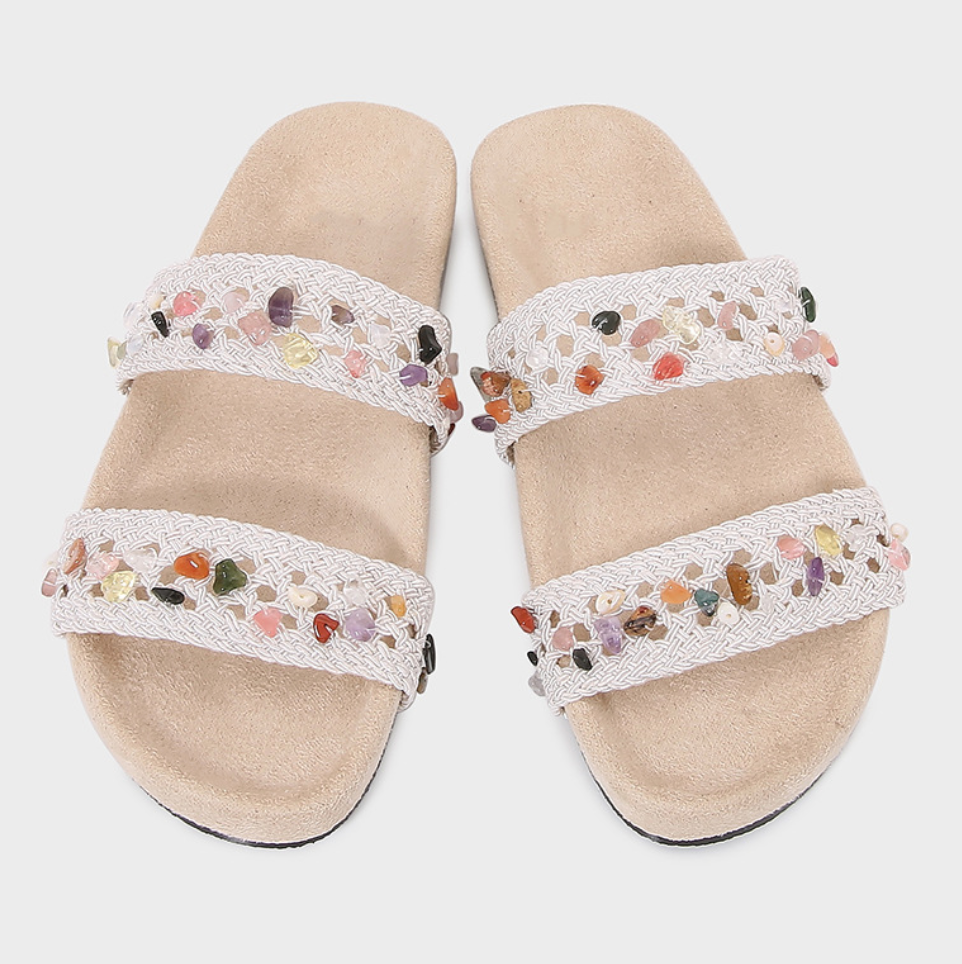 Bohemian Spaghetti Strap Stirrup Slippers