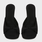 Bowknot Open Square-toe Heeled Sandals