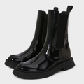 Black Groovy Chunky Sole Chelsea Boots