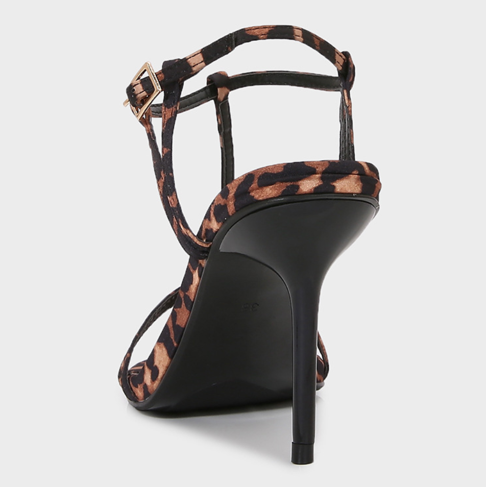 Leopard Print One Buckle Sandals