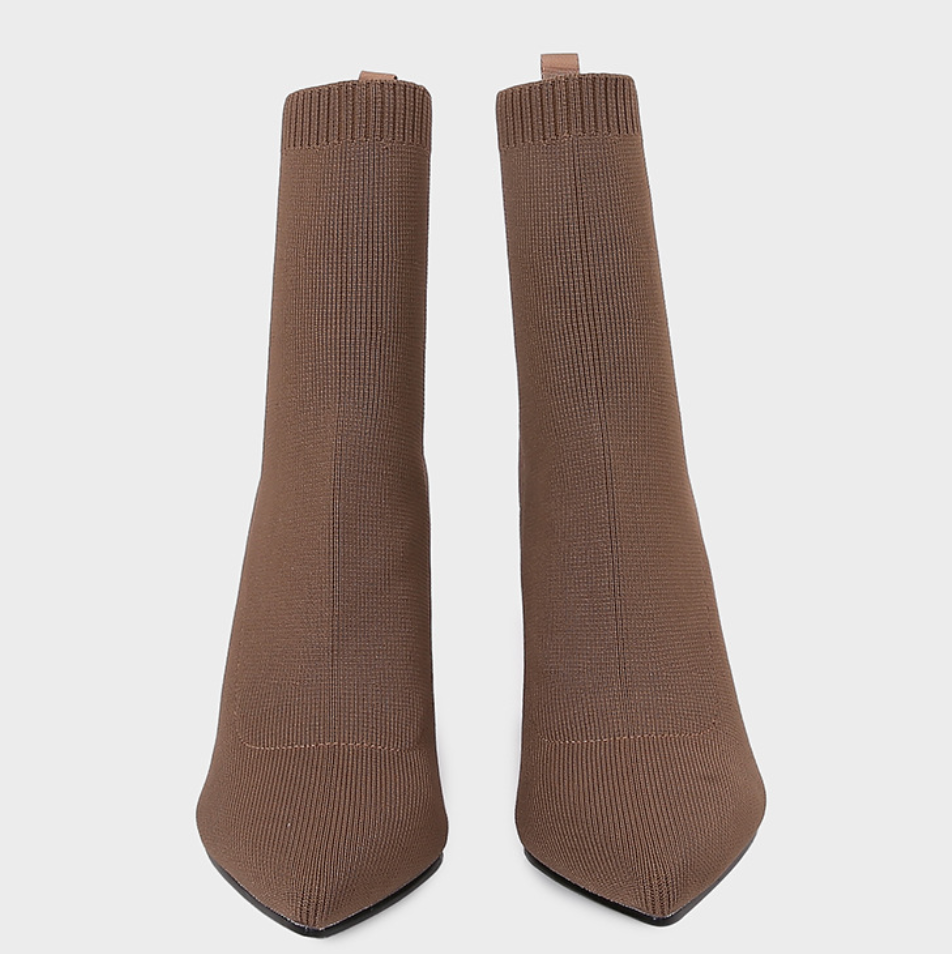 Geometric Chunky Stretch Sock Boots
