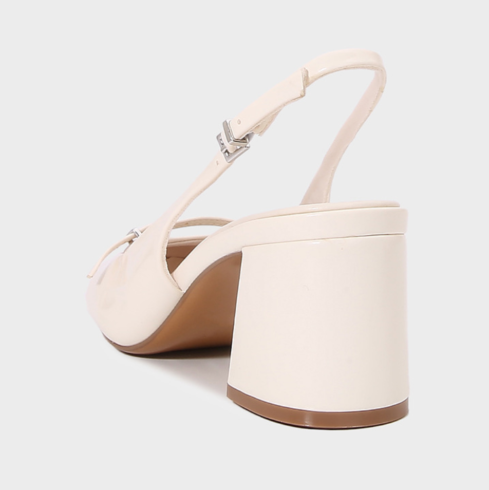 Buckled  Round-toe Chunky Open Heel Mules