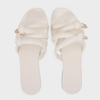 Quilted Pull Strap Gold Beach Slippers