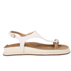 Clip Toe Thick Sole White Sandals