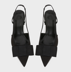 Black Knotbow Chunky Strapped Sandals