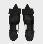 Black Knotbow Chunky Strapped Sandals