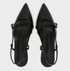 Buckle Embellished Pull Strap Shallow Sandals
