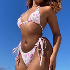 Pattern Printed Sexy Lace-up Bikini