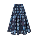 Blue Pattern Printed Swimwear & Umbrella Skirt