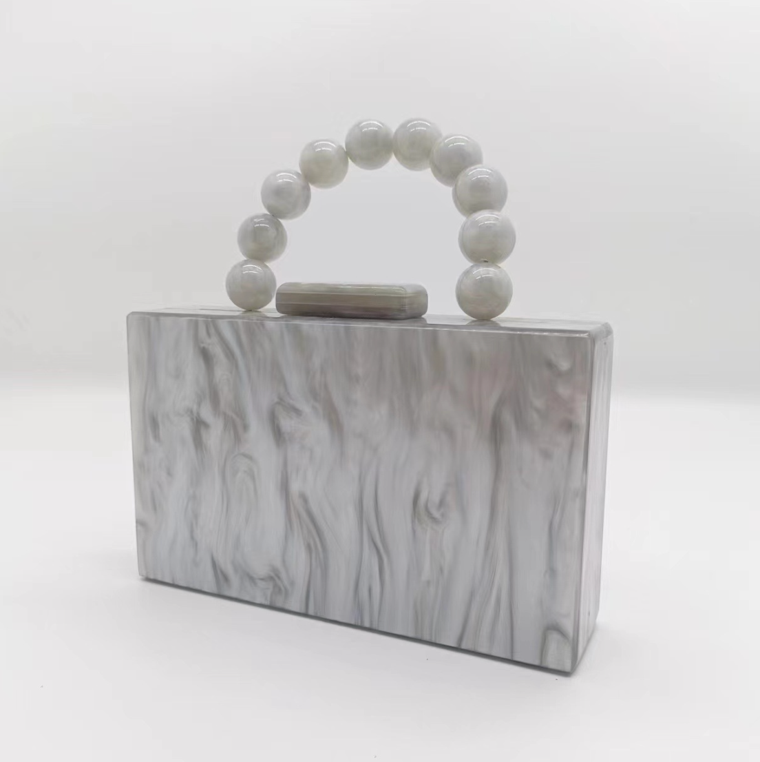 Beaded Acrylic Wristlet Evening Bag