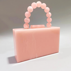 Beaded Acrylic Wristlet Evening Bag