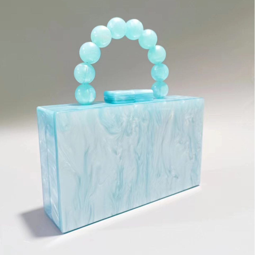 Beaded Acrylic Wristlet Evening Bag