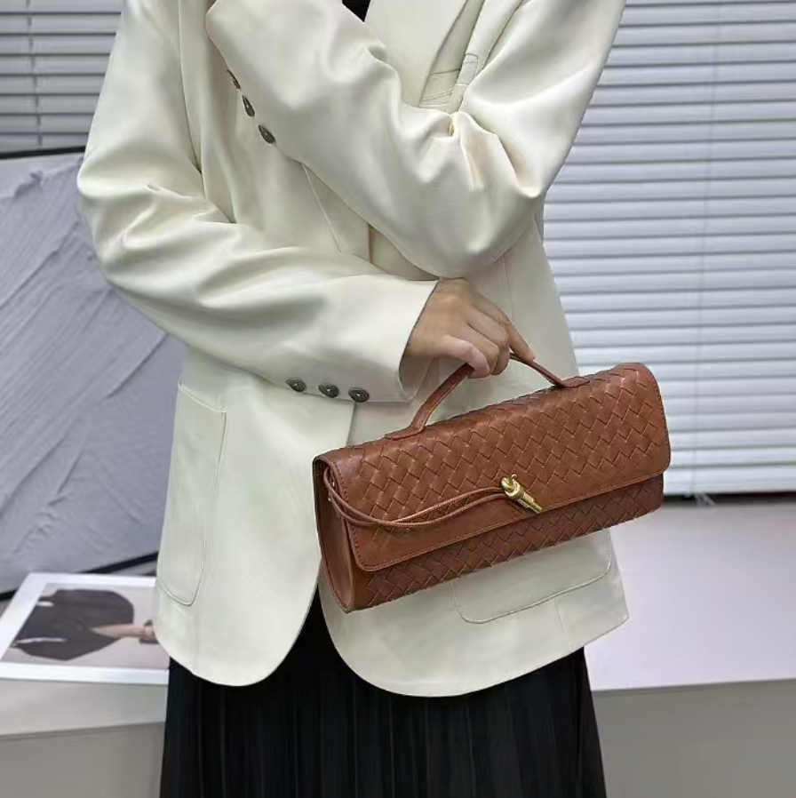 Handmade Crafted Soft Leather Baguette Bag