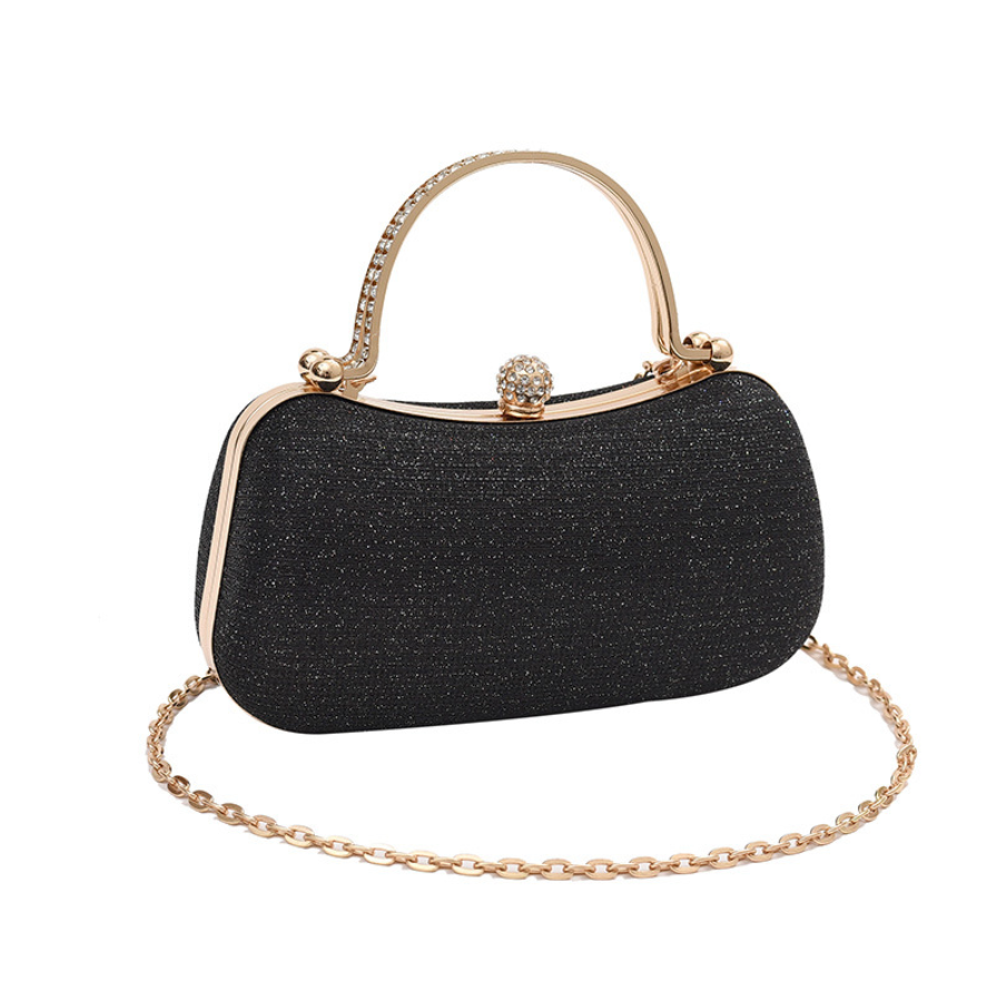 Rhinestone Studded Banquet Chain Bag