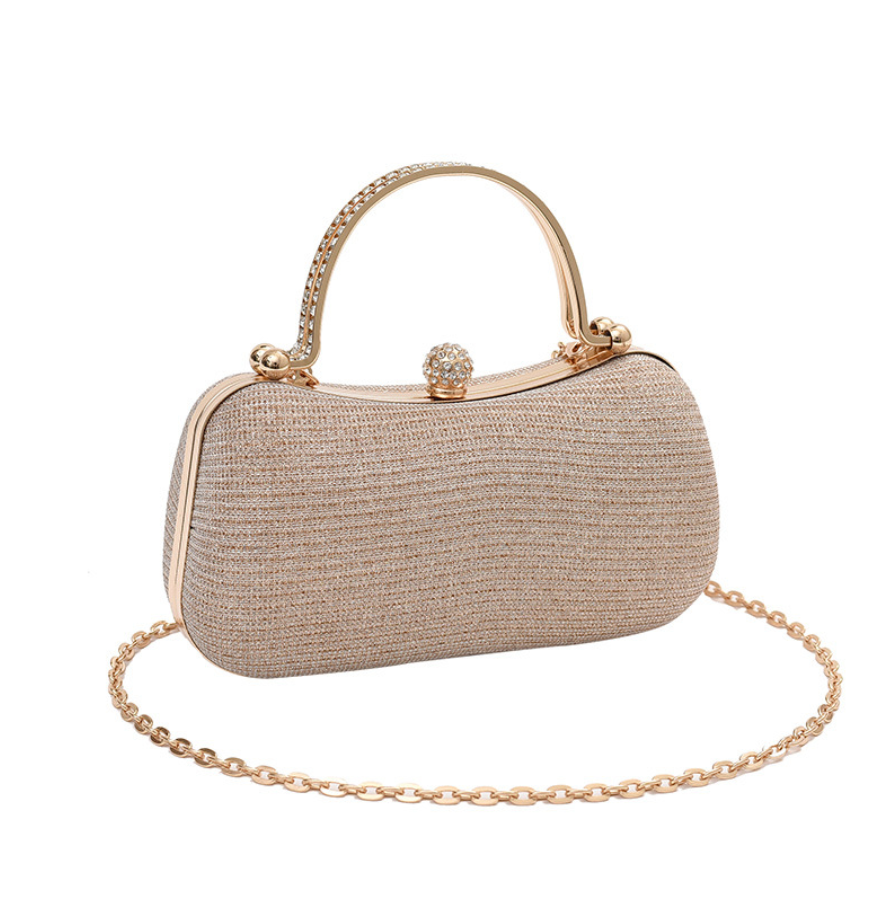 Rhinestone Studded Banquet Chain Bag