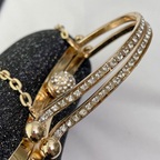 Rhinestone Studded Banquet Chain Bag