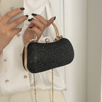 Rhinestone Studded Banquet Chain Bag