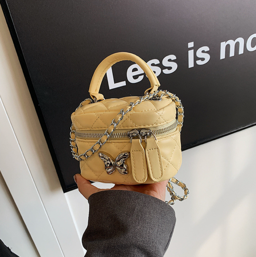 High-end Lattice Butterfly Cubic Bag