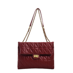 Plaid Embroidery Line Large Capacity Bag