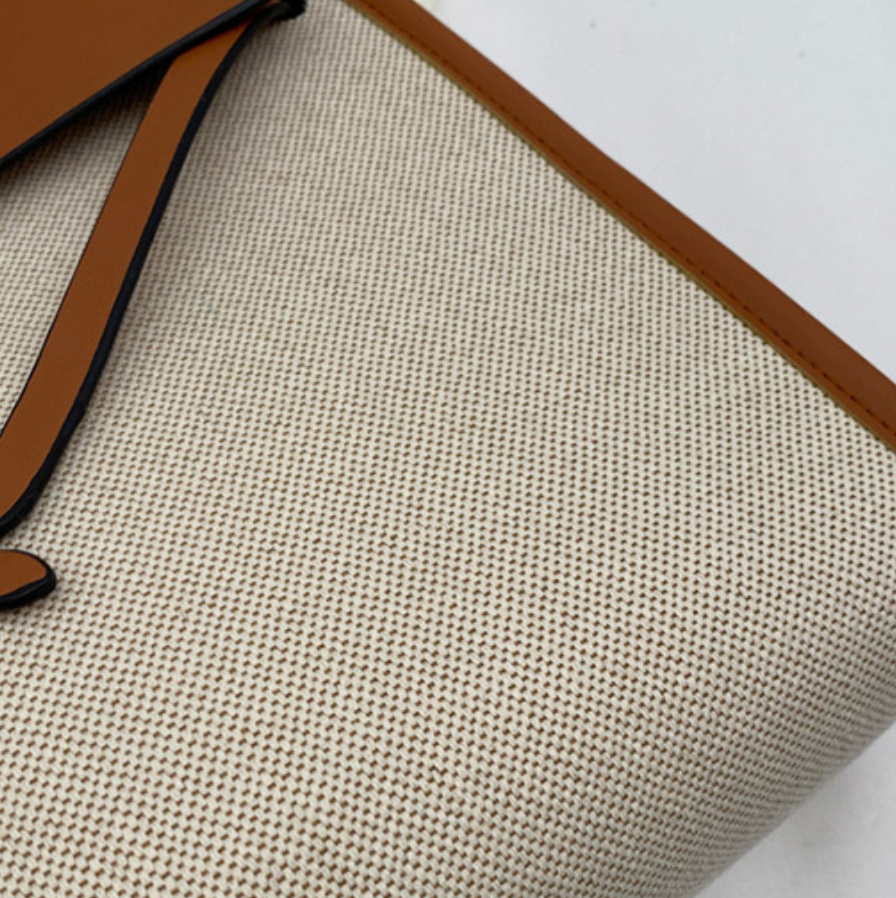 Niche Color-blocking Patchwork Canvas Bag