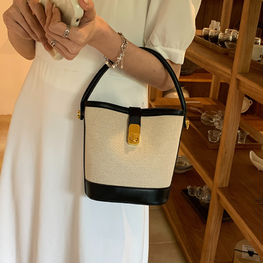 Vintage Patchwork Soft Bucket Bag