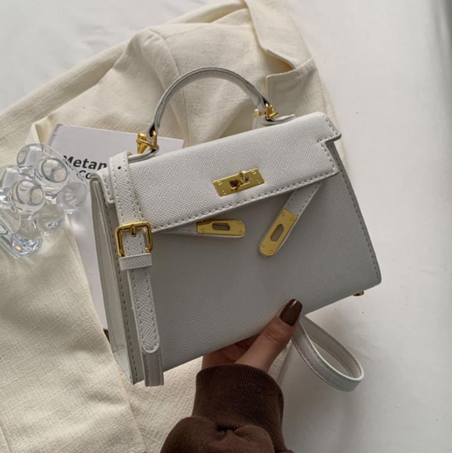 Vintage Buckled Square Crossbody Bag